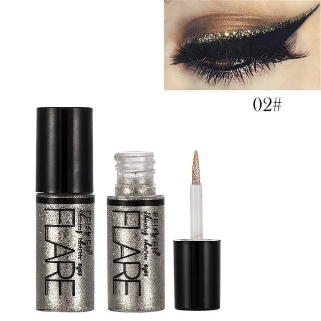 5 Color Metallic Shiny Eyeshadow Glitter Liquid Eyeliner Makeup Eye Liner Pen-Waterproof Makeup Pigment Eyeshadow Palette SF766