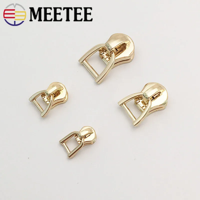 Meetee 20 шт. D кольцо 5# ползунки на молнии для металлической молнии куртка сумка на молнии голова одежда на молнии Ремонтный комплект DIY Швейные аксессуары