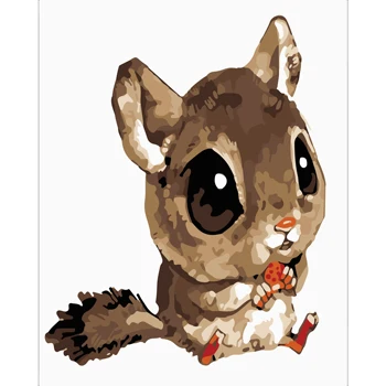

Cartoon squirrel.Hand Made Paint High Quality Canvas Beautiful Painting By Numbers Surprise Gift Great Accomplishment