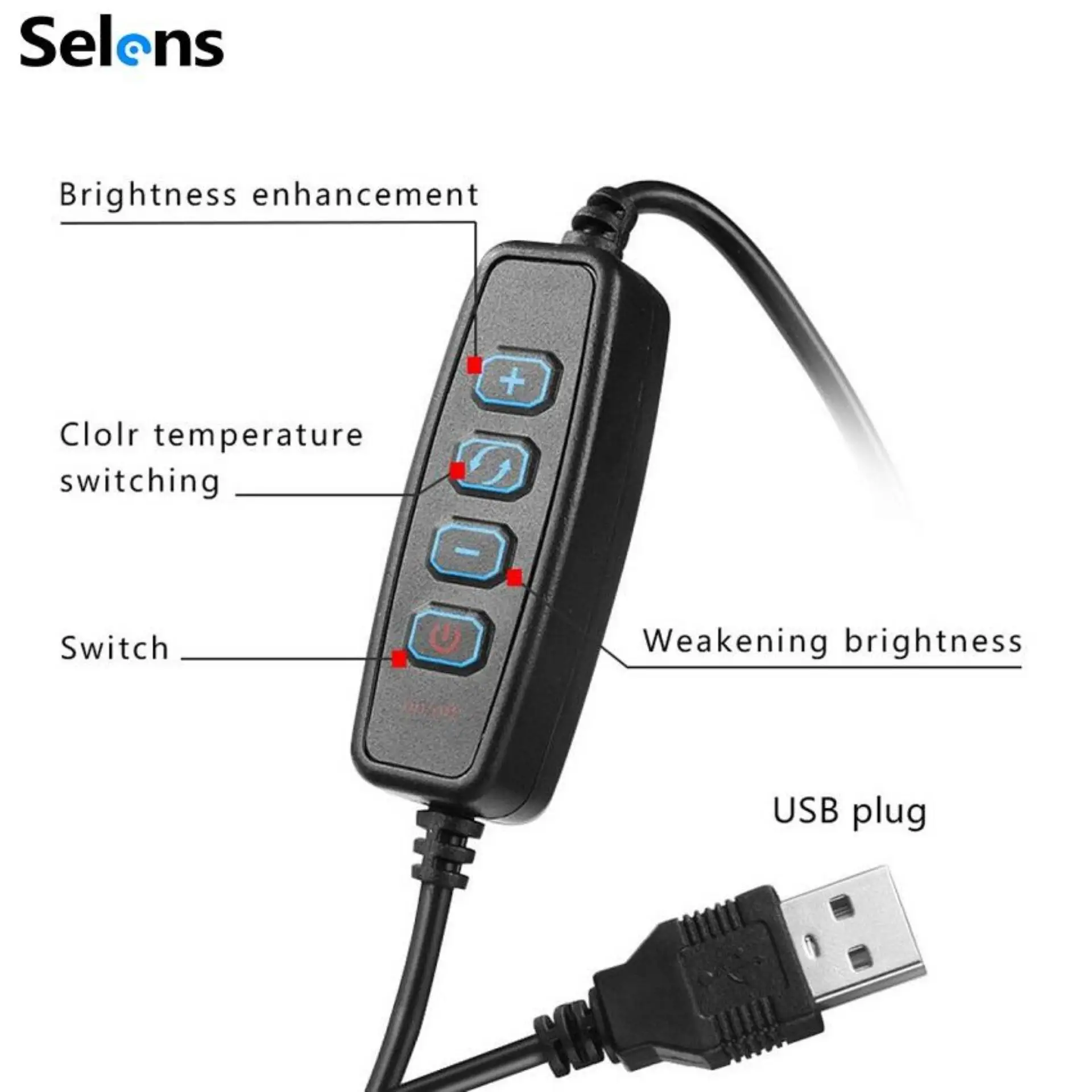 Selens Portable Ringlight 16cm 20cm Camera Selfie LED Ring Light With Tripod and Flexible Arm For Vlog Video Beauty Makeup