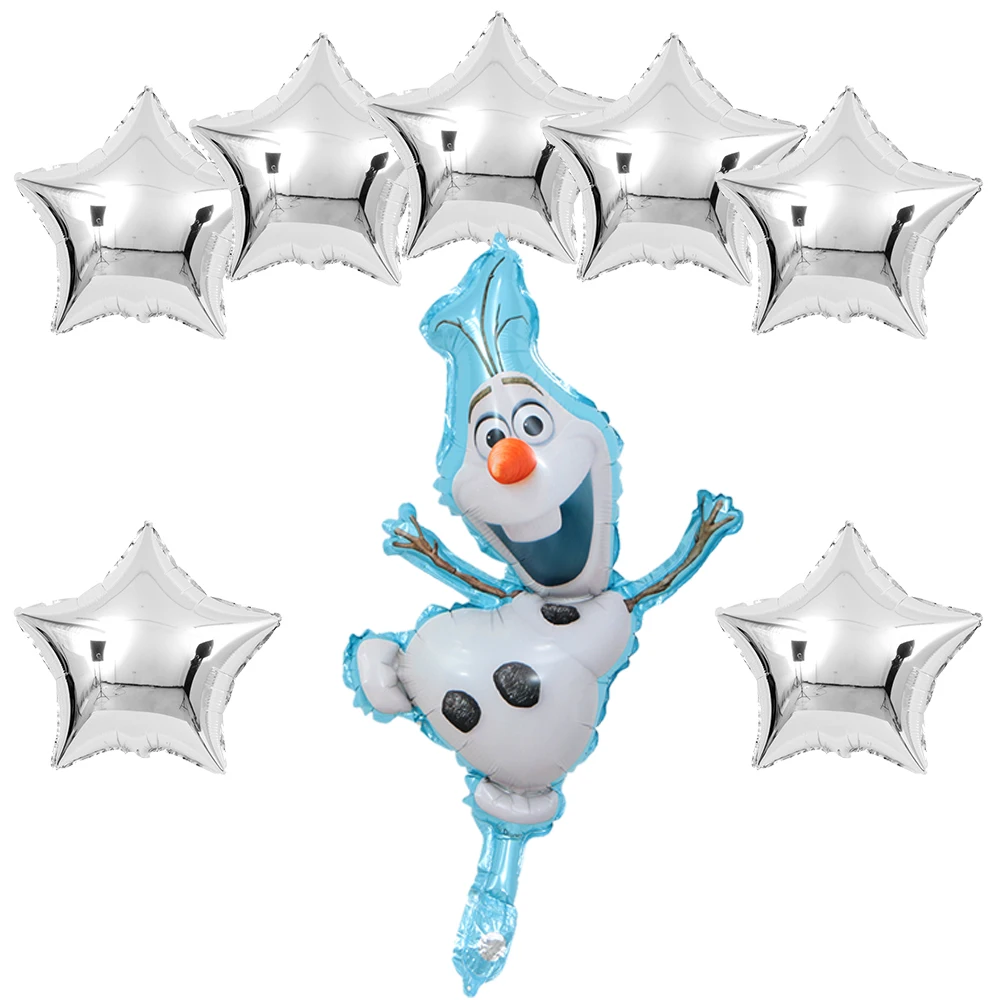 8 шт./лот, картонные воздушные шары из фольги Олафа, украшения для свадьбы, дня рождения, вечеринки, детские игрушки, надувные воздушные шары для детского душа - Цвет: set 6