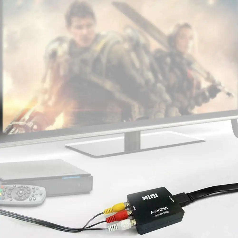Переходник RCA в HDMI compatible1080P Mini Composite CVBS AV совместимый PAL/M Поддержка PAL Audio AV2HDMI SECAM