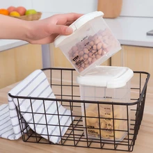 Прозрачный контейнер для хранения зерновых, контейнер для хранения еды, кухонный шкаф, многозерновые Герметичные банки, контейнер для хранения холодильника