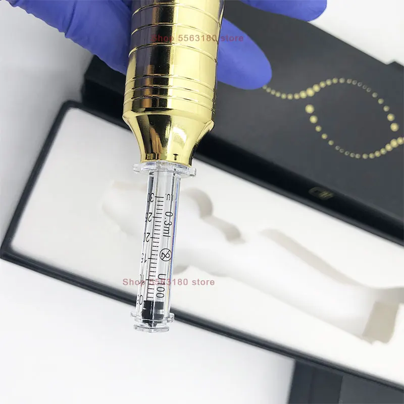 24k 0.3ml Gold Hyaluronic Acid Pen High Density Atomizer Lip Anti Wrinkle Lifting Meso Gun Needle-free Mesotherapy Nebulizer