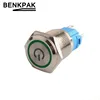 Bouton-poussoir de verrouillage de voiture en métal, 16mm, rouge, bleu, jaune, vert, blanc, Auto-réinitialisation, 5V, 12V, 24V, alimentation LED V, 220V ► Photo 2/6