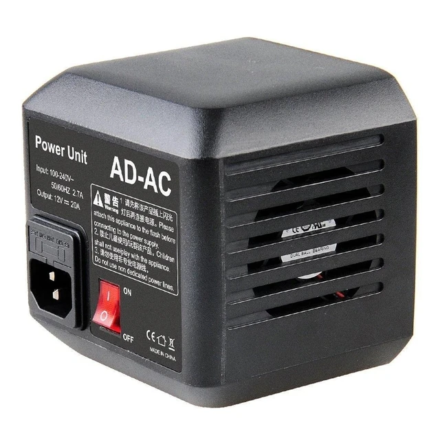 GODOX AD-AC AC 電源ユニットソースアダプタと電源ケーブル AD600B