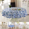 Pastoral Round Table Cloth PVC Waterproof Floral Plaid Thick Rectangle Square Tablecloth Kitchen Dining Table Cover Home  tapete