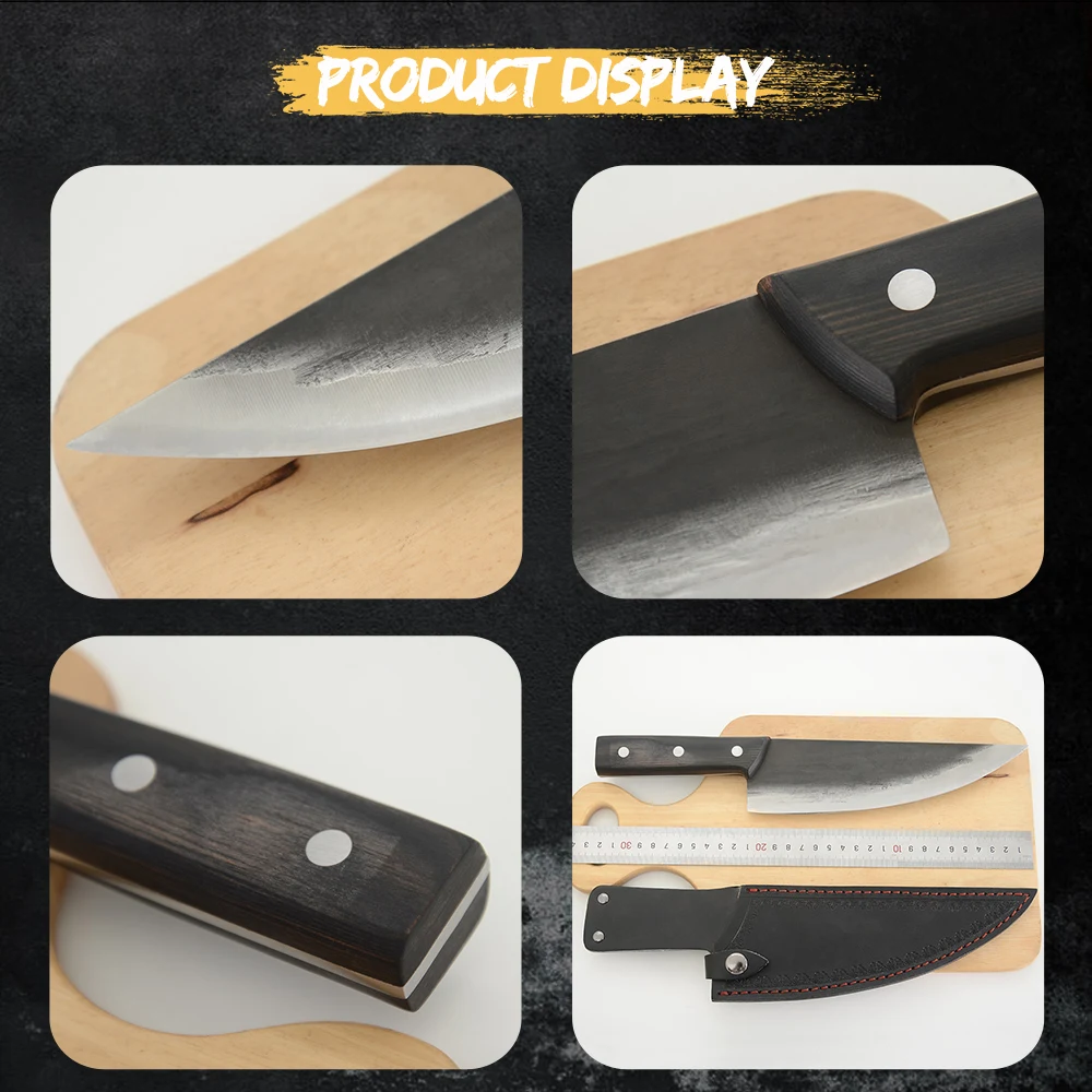 Damask 4cr13 кованый кухонный нож из нержавеющей стали 8 "нож шеф повара ручной