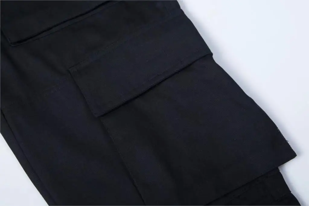 Винтажные черные брюки карго, Женские Мешковатые Брюки с карманами, свободные штаны с поясом, женские спортивные брюки, женские брюки с высокой талией