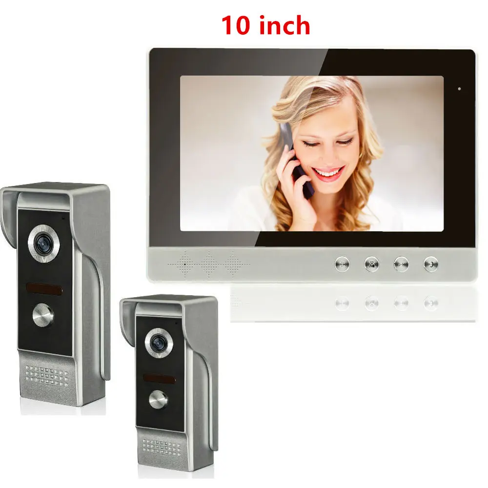 

10 Inch night vision Video interphone doorbell Color Doorphone waterproof outdoor camera unit for home security