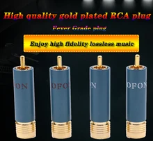 

High Quality 4pcs/lot Gold-plated HIFI RCA Plug Hi-end Ortofon Reference 8NX RCA Connectors