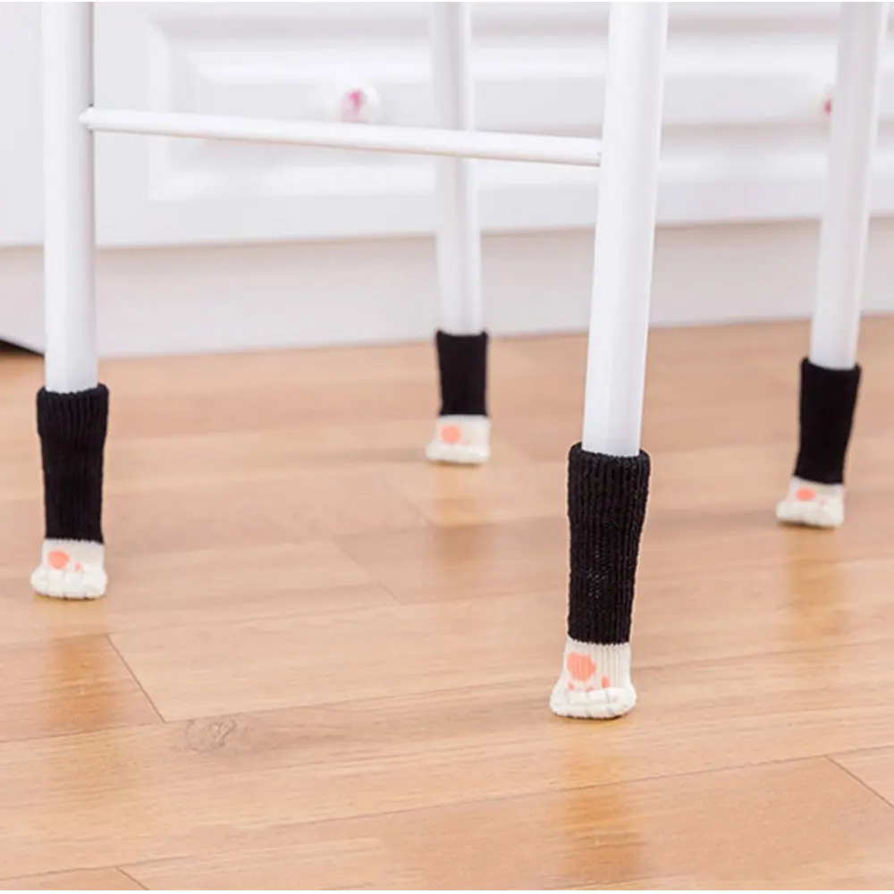 4pcs Chair Leg Protector Japanese Kawaii Chair Foot Covers Tables Furniture Creative Table Foot Socks Sofa Home Decor Cat