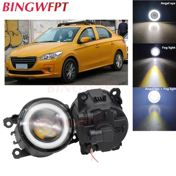

2x High power H11 LED Fog Lamps Angel Eye light with Glass len 12V For Peugeot 208 For Peugeot 407 Coupe 6C_ 2005-2009 2010 2011
