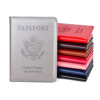 

UAS Luxury General Travel Leather Passport Cover Rfid Blocking Credit ID Bank Card Holder Case for Men Women Business