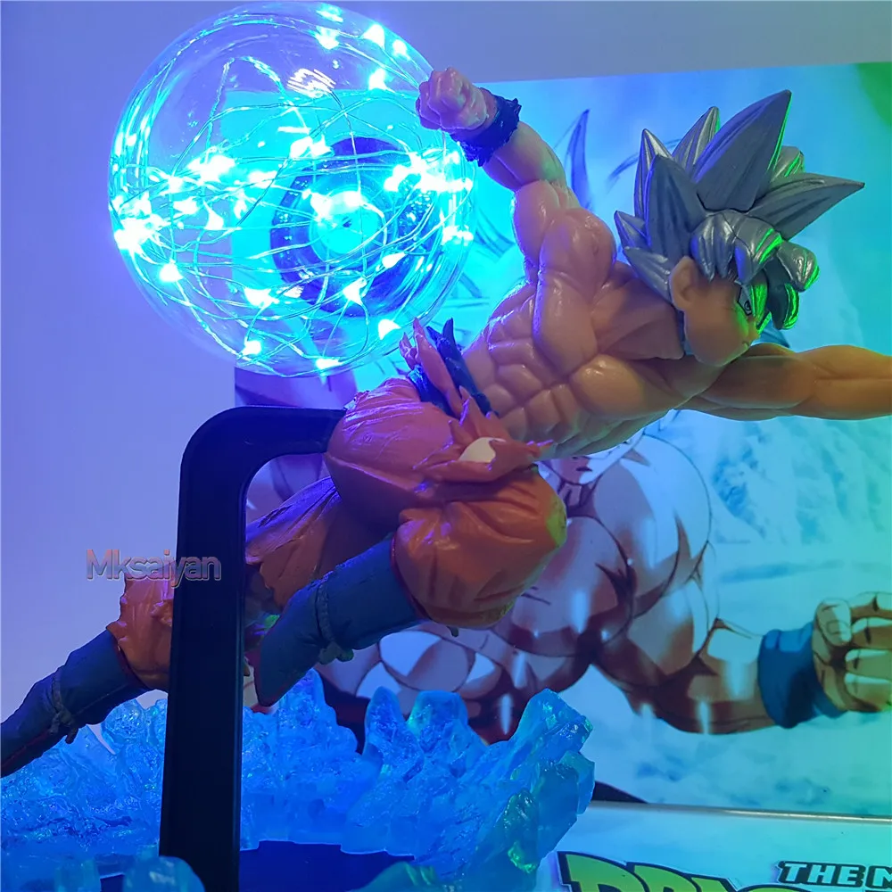 Экшн-фигурка Dragon Ball Super Broly VS Goku Ultra Instinct светодиодная световая Игрушка Аниме фигурки Dragon Ball Z Goku Broli фигурка