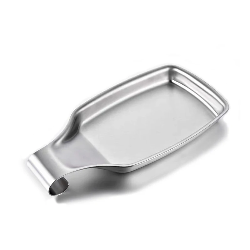 

304 Stainless Steel Spoon Rest Spatula Soup Ladle Storage Stand Tray for Buffet Kitchen Cooking Utensils