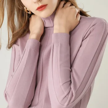 

Autumn Winter Sweater Women Slim Soft Long Sleeve Turtleneck Knited Pullover Sexy Slim Stretch Turtleneck Women Sweater Jumper