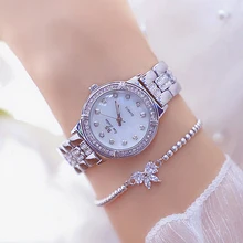 Женские часы от роскошного бренда, серебряные женские часы с бриллиантами, женские наручные часы из нержавеющей стали, наручные часы Montre Femme