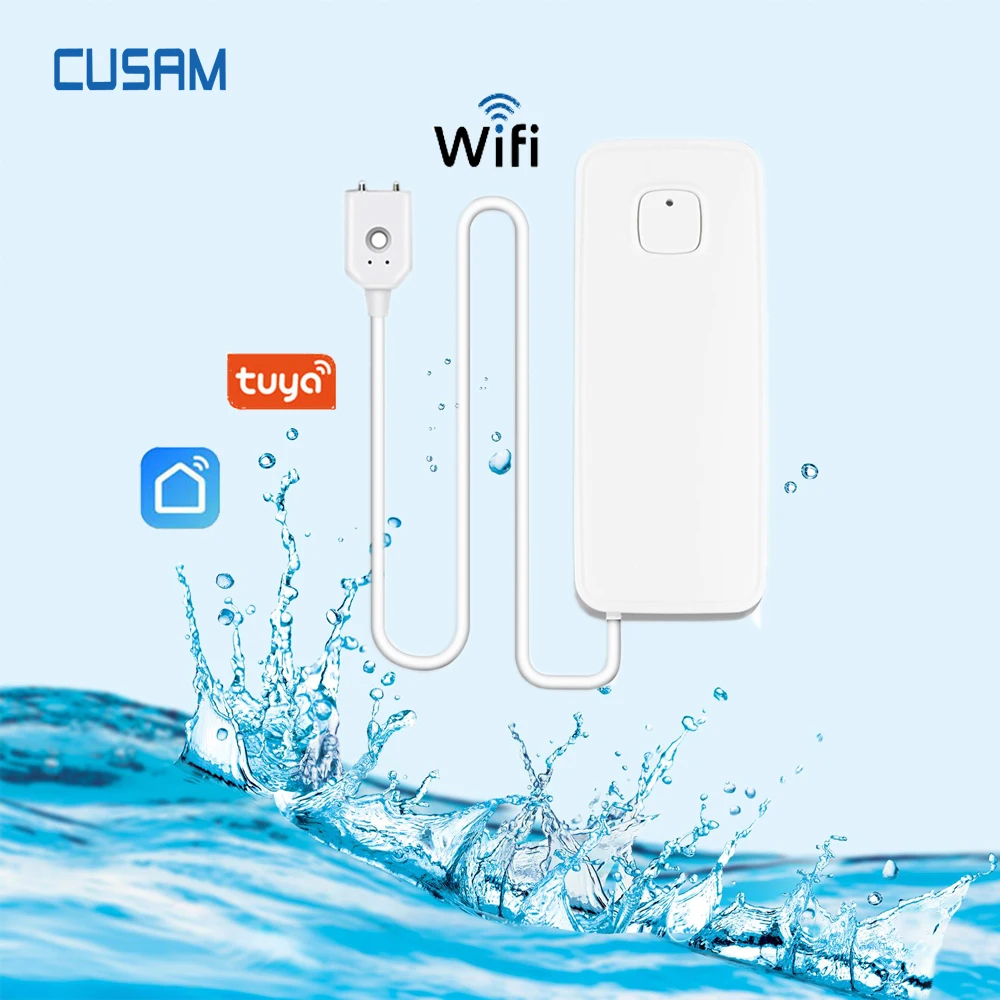 Tuya Smart Home smart life water leakage Alarm WIFI Water Leak Sensor Flood Detector Alert Overflow Security Alarm System