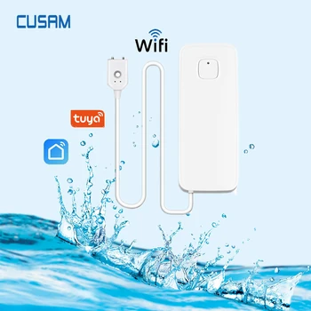 

Tuya Smart Home smart life water leakage Alarm WIFI Water Leak Sensor Flood Detector Alert Overflow Security Alarm System