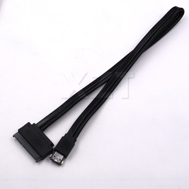 Высококачественный 50 см двойной кабель питания eSATA USB 12 В 5 в Combo к (7pin + 15Pin) 22Pin SATA