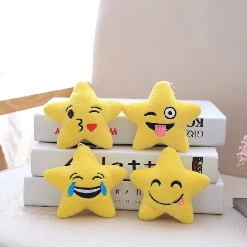 

QQ Expression Star Stuffed Toy Pendant Keychain Backpack Cool Expression Boutique Pendant QQ Small Doll