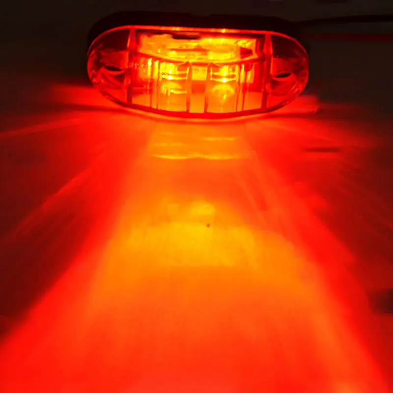 Red 2 LEDs Side Marker Lamp Tail Brake Light for Car Truck Trailer Lorry Bus Van Pickup Signal Waterproof light 2019 | Автомобили и
