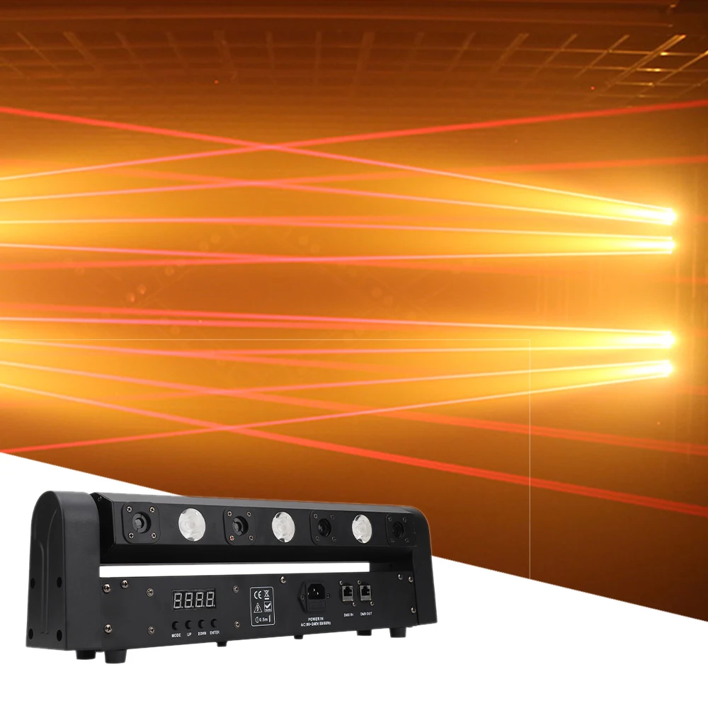Newest 3X3W LED+4 Eyes Laser Effect Light DMX512 Disco DJ LED Music Party Beam Light Wedding Bar Club Xmas Red Laser Lights