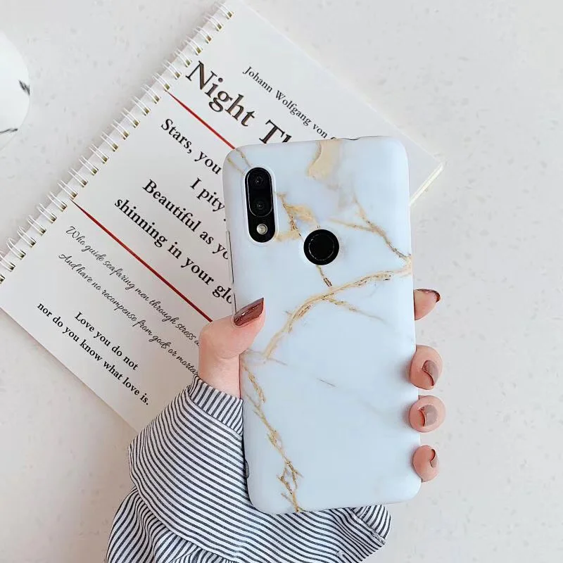 Чехлы для телефонов с мраморной текстурой для Redmi Note7 Note7Pro, классический каменный узор, матовый, мягкий, из ТПУ, чехол для Redmi 7, чехлы для задней панели