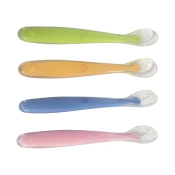

4Pcs Feeding Spoons Soft Training Spoons Learning Spoons for Baby