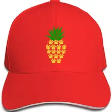 Бейсболка унисекс с принтом в виде лап ананаса, Классическая Регулируемая Кепка на липучке