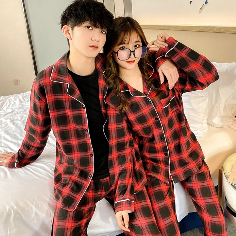 Houndstooth Pijama for Men Plaid Spring Summer Sleepwear Pajamas Pyjamas Set 3XL Casual Striped Male Homewear Home Clothes 2021 mens lounge wear