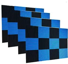 Panneaux d'Isolation Acoustique en Mousse pour KTV, Studio, Article pour Murs Insonorisés, 300x300x25 mm, 12 Pièces