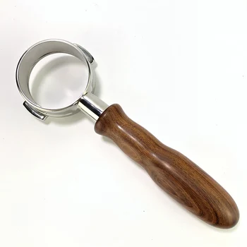 

58mm Coffee Bottomless Portafilter For La Marzocco E61 Wood Handle Replacement Wooden Handle Professional Accessory