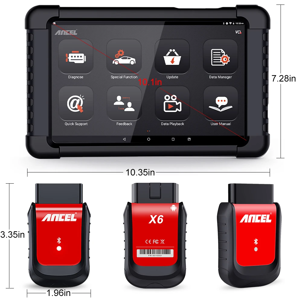 Ancel X6 Bluetooth OBD2 сканер ABS подушка безопасности масло EPB DPF Сброс Профессиональный OBD2 Автомобильный сканер бесплатное обновление автомобиля диагностический инструмент