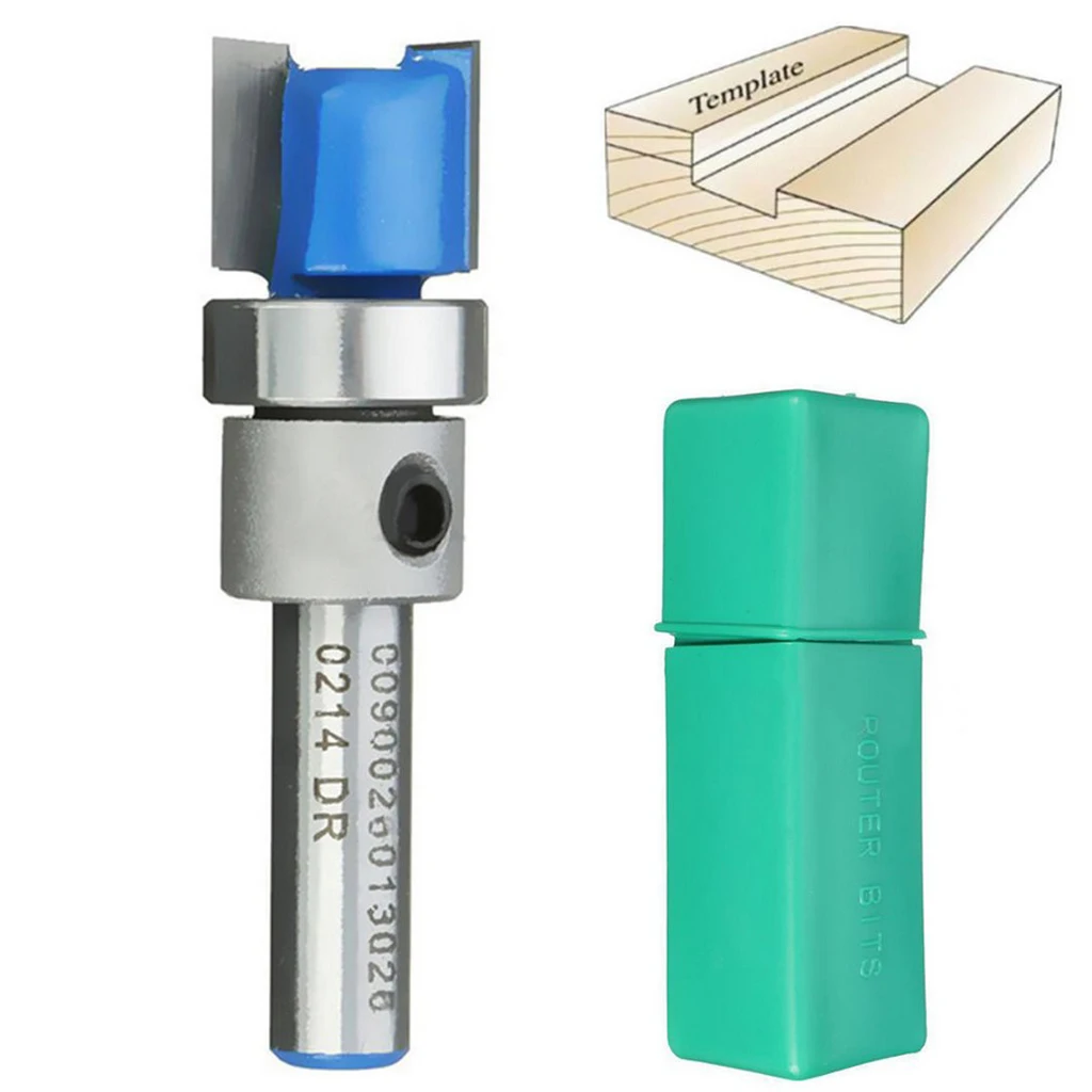 

Straight Flute Flush Trim Pattern Router Bit Cutters Top Bearing Woodworking