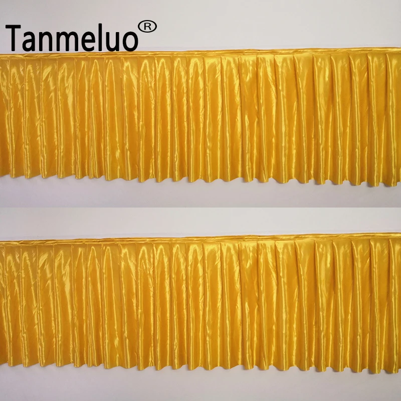 Table Skirts Tanmeluo Gold for Birthdays Event Party Wedding Banquet Stage Cloth Decoration
