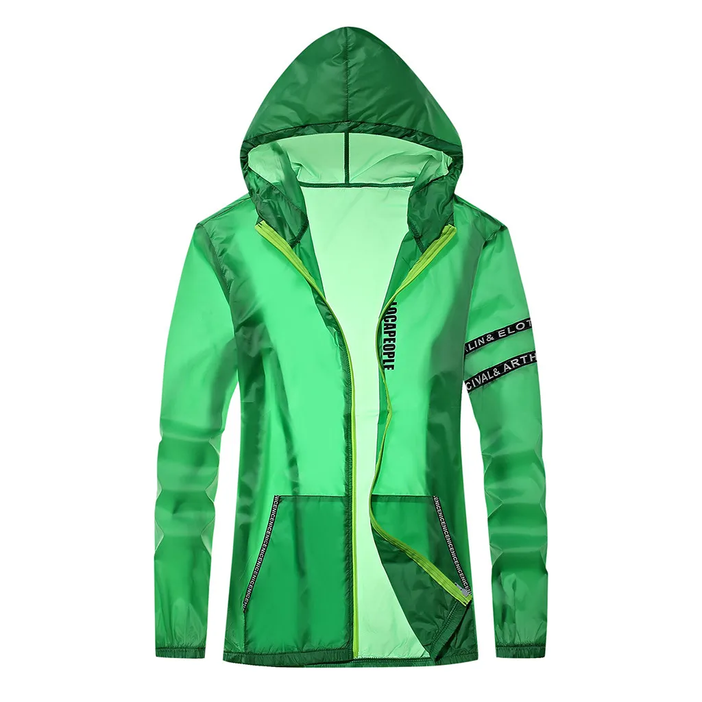 Army Green JAYCOSIN мужские пальто модная мужская Защита от солнца одежда куртки мужские пальто с воротником-стойкой мужские однотонные из полиэстера, на молнии с длинными рукавами - Цвет: Army Green
