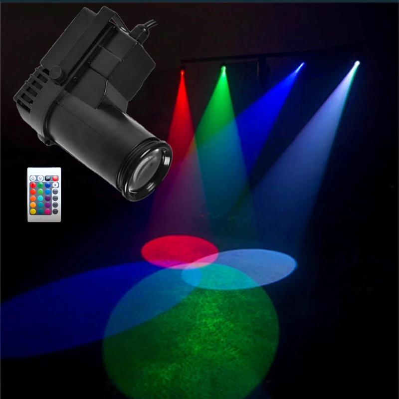 

Wireless Remote 10W DJ LED Pinspot Light /RGB LED Spotlight For Dance Party Disco KTV Mirror Ball Light /LED Beam Spot Lighting