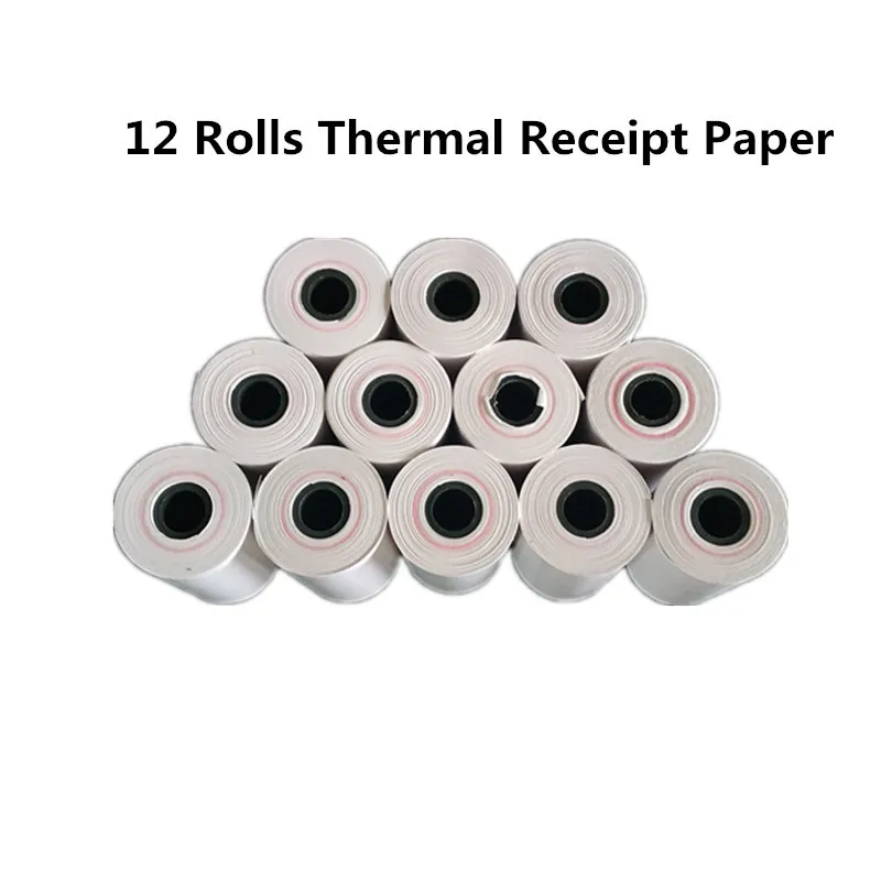 12 rolls high quality thermal paper