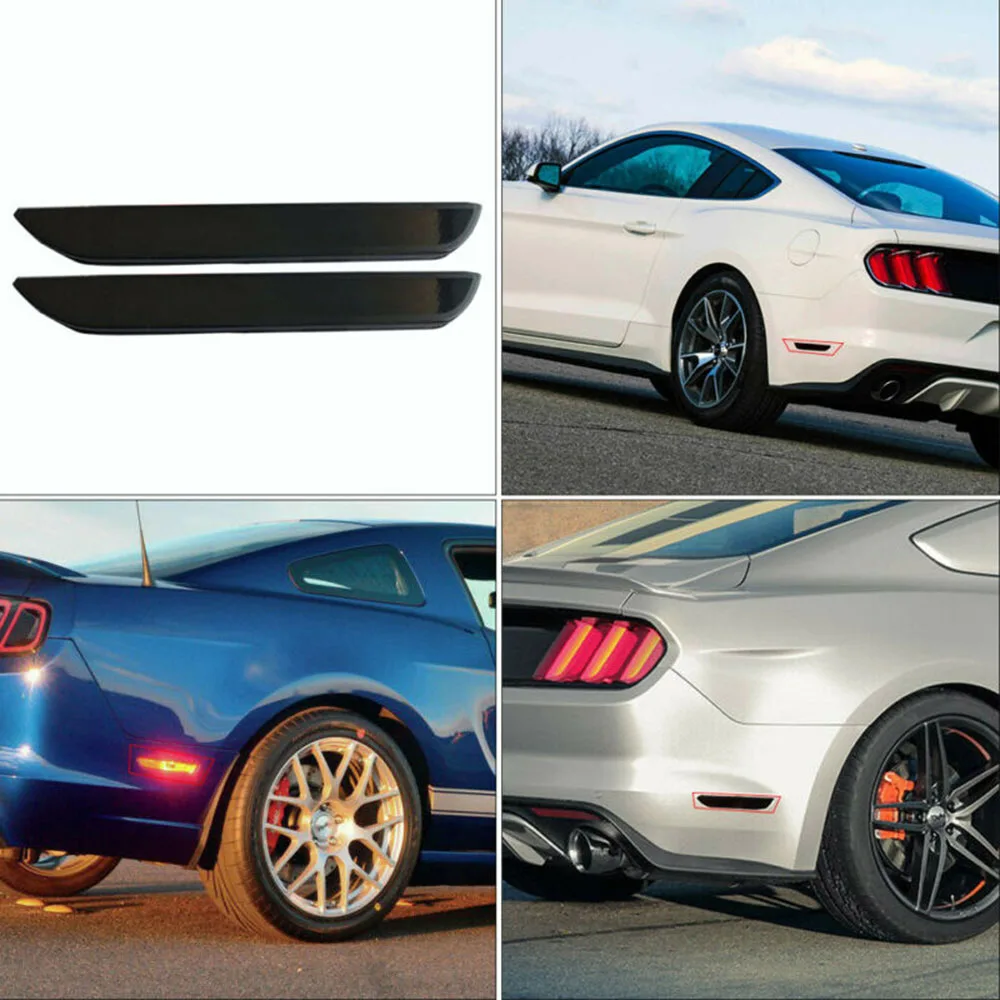 Авто дымовая линза светодиодный красный Боковой габаритный фонарь лампа для Ford Mustang