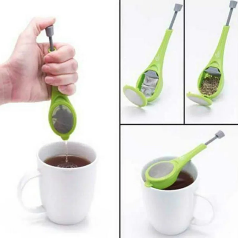 

Tea Infuser Built-in Plunger Healthy Intense Flavor Reusable Tea Bag Plastic Tea&Coffee Strainer Measure Swirl Stir C1119 c