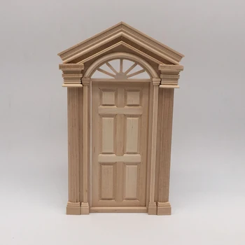 

1/12 Scale Miniature Dollhouse Door With Steepletop Model Kit