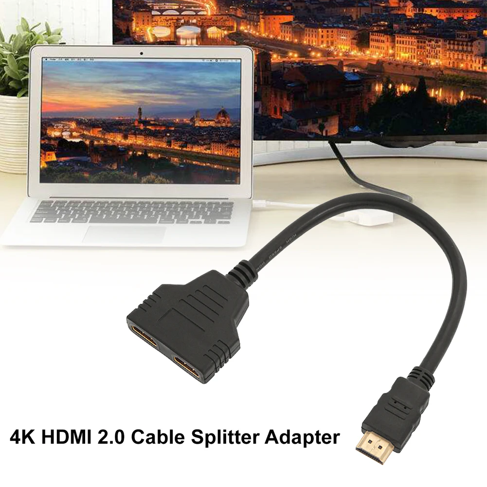 4K HDMI 2,0 кабель сплиттер адаптер 1 в 2 Выход HDMI штекер 2 HDMI конвертер UHD поддержка Ultra HD 3D
