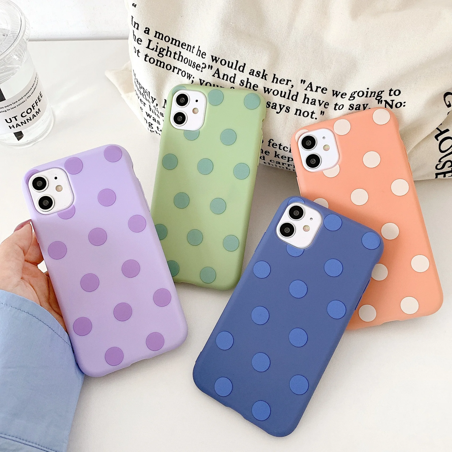 Multicolor Dot Case For iPhone 11 Pro Max SE 2020 X XR XS Max 7 8 Plus Simple Soft Silicone Phone Cover Coque Multicolor Dot Case For iPhone 11 Pro Max SE 2020 X XR XS Max 7 8 Plus Simple Soft Silicone Phone Cover Coque