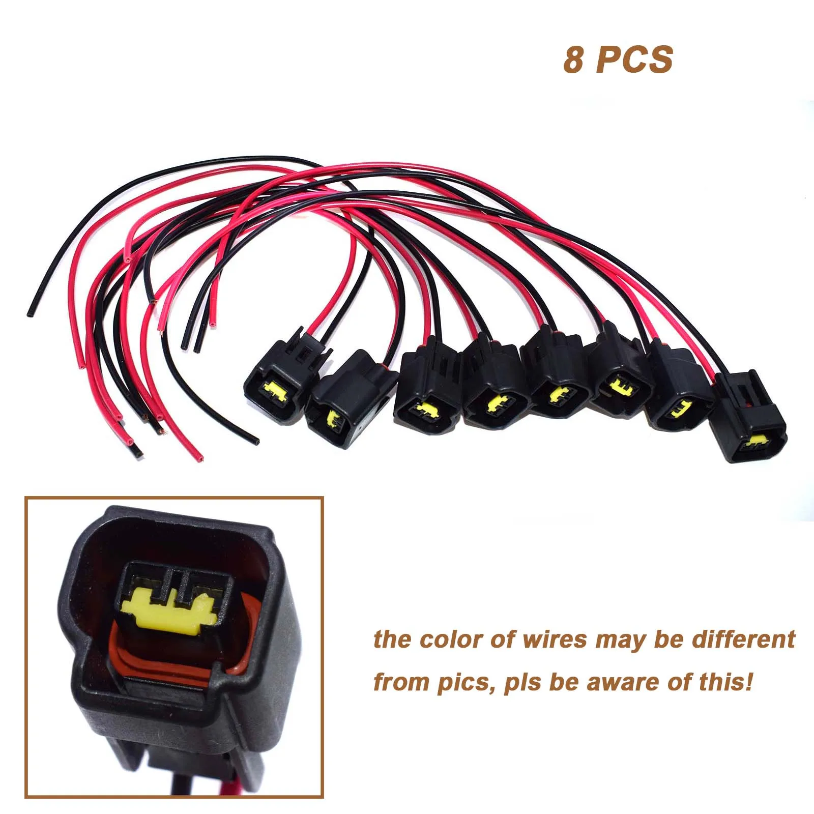 8 PCS WOLFIGO 1/5/8 шт. для Ford Катушка зажигания 2-контактный разъем жгута проводов косичка для модульных систем 4,6 5,4 6,8 Кобра Мустанг 1P1258, PT5742 - Цвет: 8 PCS