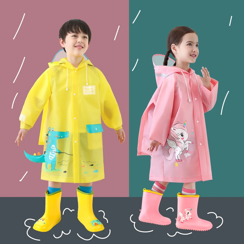 dinosaure pour enfants de 2 à 7 ans HZXVic Manteau de pluie imperméable pour garçons et filles avec capuche 