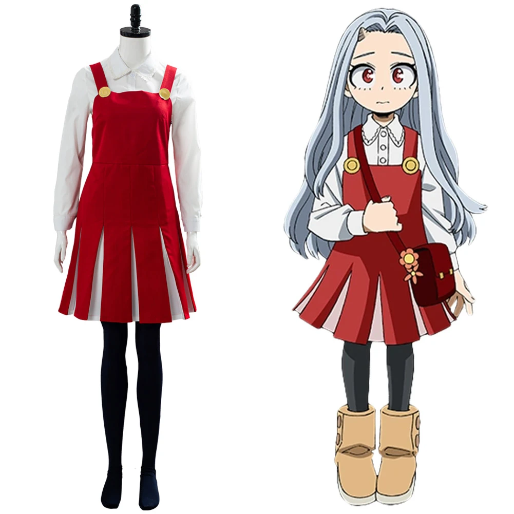 Boku no My Hero Academia Season 4 Eri Cosplay Costume Uniform Red Dress Suit Halloween Costume