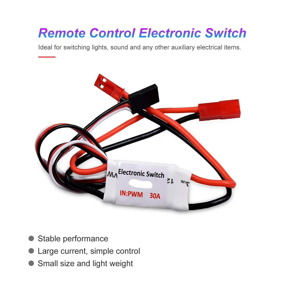 

New Hot Sale 30A Current 3.7V-27V Remote Control Electronic Switch RC Pump Switch Receiver PWM Signal for Drone Switching Lights