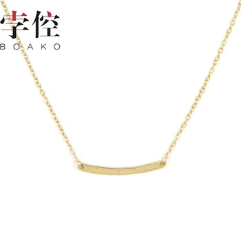 

BOAKO Simple Fashion 925 Sterling Silver Necklace For Women 2020 Gold 18k Jewelry Chain Choker Necklace Collares Bijoux Collar